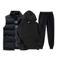 Men Vest + Hoodies + Pants 3 Piece Tracksuit Set
